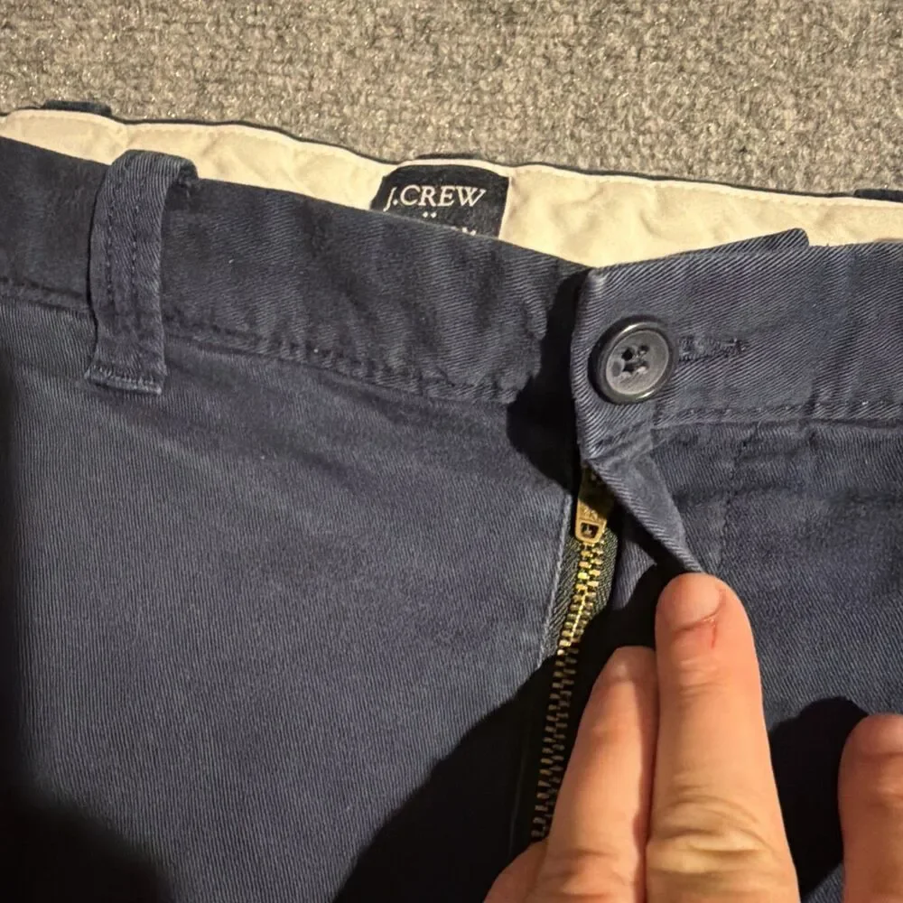 J.CREW Cotton Chino Shorts Mens Size 33 Blue 9